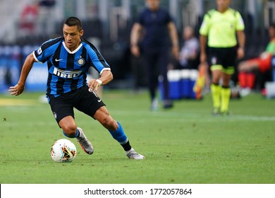 Milano, Italy. 05th July 2020. Italian Football Serie A. Alexis Sanchez of FC Internazionale  during the Serie A match between FC Internazionale and Bologna Calcio.