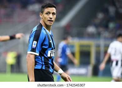 Milano, Italy. 14th September 2019. Italian Serie A. Fc Internazionale vs Udinese Calcio. Alexis Sanchez  of FC Internazionale  .