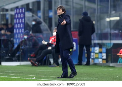 Milano, Italy. 17th January 2021 . Antonio Conte, Head Coach Of Fc Internazionale  During The Serie A Match Between Fc Internazionale And Juventus Fc.