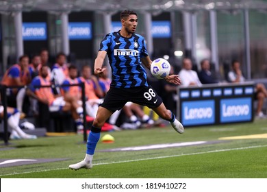 Milano, Italy. 19th September 2020. Friendly Match.  Fc Internazionale Vs Pisa Uc. Achraf Hakimi Of FC Internazionale  