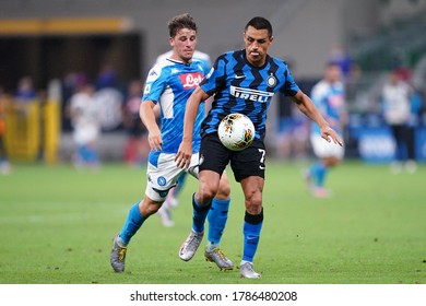 Milano (ITALY) 28th July 2020. Italian Serie A. Fc Internazionale vs Ssc Napoli. Alexis Sanchez of FC Internazionale  .