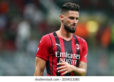 Milano, Italy.  29 August 2021. Olivier Giroud Of Ac Milan  During The Serie A Match Between Ac Milan And Cagliari Calcio.