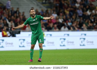  Milano, Italy. 29th September 2019. Italian Serie A. Ac Milan Vs Acf Fiorentina. Milan Badelj  Of Ac Fiorentina. 