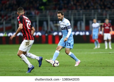 Milano, Italy - April 24,2019. Italian Tim Cup. Ac Milan Vs Ss Lazio.   Milan Badelj  Of SS Lazio .