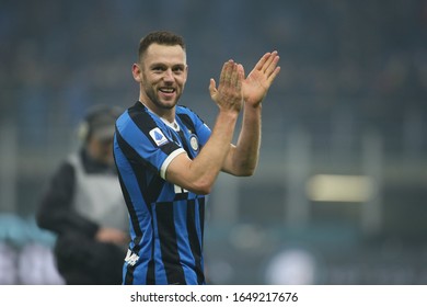 Milano, Italy, February 09 2020 Stefan De Vrij (inter) During FC Internazionale Vs AC Milan Italian Serie A Soccer Match