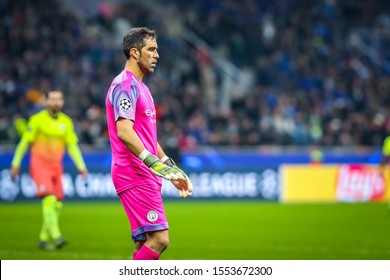 Milano, Italy, November 06 2019 Claudio Bravo (manchester City) During Tournament Round, Group C, Atalanta Vs Manchester City Soccer Champions League Men Championship