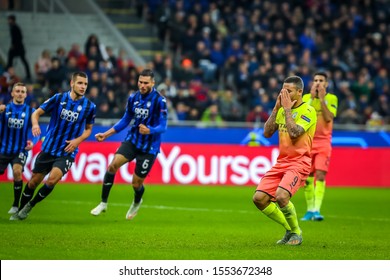 Milano, Italy, November 06 2019 Gabriel Jesus (manchester City) During Tournament Round, Group C, Atalanta Vs Manchester City Soccer Champions League Men Championship