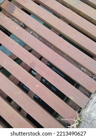 Mild Steel That Is Arranged To Be Used As A Water Channel Cover. Rusty Mild Steel.