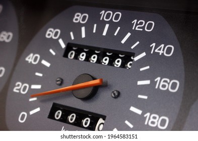 Mileage 99999 Kilometers On The Vehicle Speedometer 