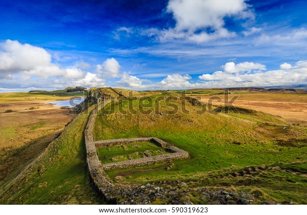 Milecastle\
39, Hadrian\'s Wall, Northumberland,\
England
