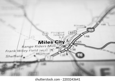 Miles City On Usa Map Stock Photo 2203243641 Shutterstock   Miles City On Usa Map 260nw 2203243641 