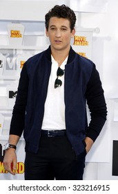 Miles Teller At The 2015 MTV Movie Awards Held At The Nokia Theatre L.A. Live In Los Angeles, USA On April 12, 2015.