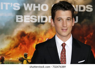 Miles Teller At The Los Angeles Premiere Of 'Only The Brave' Held At The Regency Village Theatre In Westwood, USA On October 8, 2017.