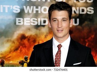 Miles Teller At The Los Angeles Premiere Of 'Only The Brave' Held At The Regency Village Theatre In Westwood, USA On October 8, 2017.