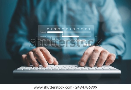 Milestone progress planning, Scheduling and proceeding with task reports. Manager or Project engineer manages construction with Gantt chart schedules. Software app to update or track operation plans.
