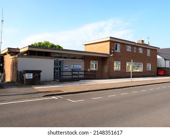 Milford Haven, Pembrokeshire UK, April 21st 2022:Milford Haven Police Station, Clear Of Any Parked Cars, On A Fine Spring Day