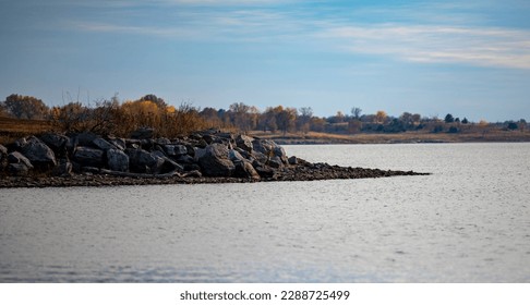 Milford Lake, the largest lake in Kansas, experiences a clear day on the waters, on Oct. 29, 2022. Milford Lake, near Fort Riley, has served the community as an outdoor recreation area and host locati