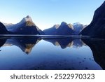 Milford sound, Fiordland National Park, at early morning, South Island, New Zealand