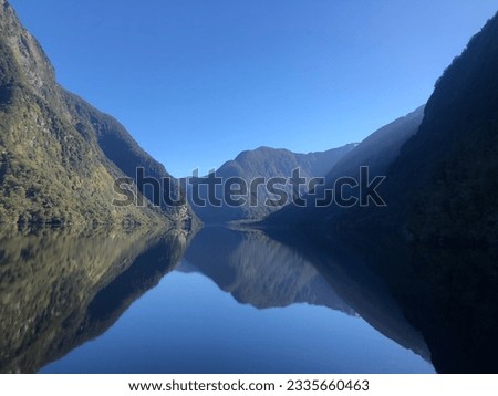 Milfordsound mirror lake sky mountain 