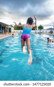 MILILANI, HAWAII - AUG 10:  Scene At A Community Recreation Center Swimming Pool On August 10, 2019.