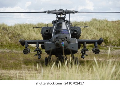 Military Ah-64 Apache attack Helicopter