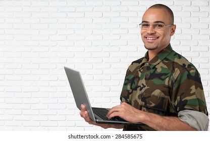 Military, Armed Forces, Laptop.