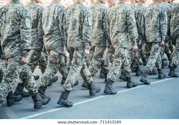 Military\
boots army walk the parade ground crop\
photo
