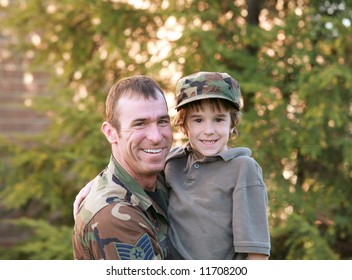 Military Dad And Son