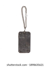 Military Dog Tag Isolated On White Background