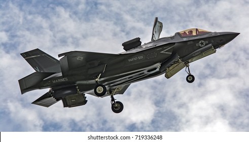Military F35 Fighter Jet Flying 