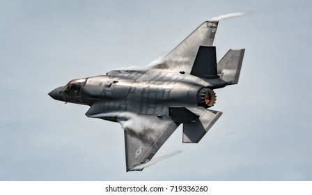 Military F35 Fighter Jet Flying 