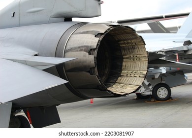 Military Fighter Jet Engine Afterburner Exhaust