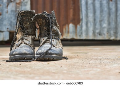 Military Footwear That Has Been Used Stock Photo 666500983 | Shutterstock