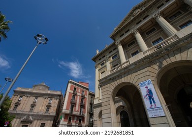 Military Government Building. Museum Of Barcelona In The Colon Square. City Of Barcelona, Catalonia, Spain. August 2022.