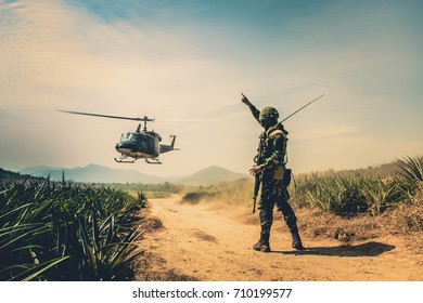 Military Helicopter Landing