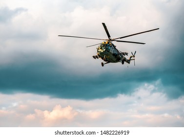 Military Helicopter Mi 8 In The Air