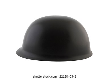 Military Helmet Isolated On White Background With Clipping Path