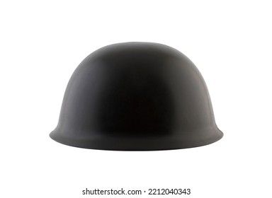 Military Helmet Isolated On White Background With Clipping Path