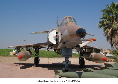 Military Jet Kfir. Parked In Israeli Air Force Museum