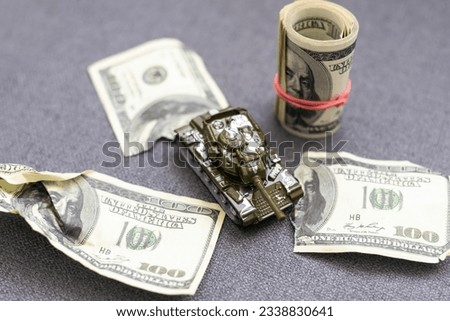 military machine on the dollar bill