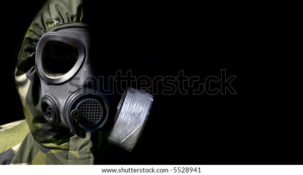 Military Person Wearing Gasmask Protective Clothing Stock Photo 5528941 ...