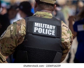 Military Police Written On A Body Armor Vest 