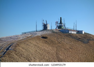 Military Radar Base At The Top Of The Mountain