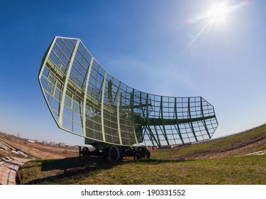 Military Russian Radar Station Against Blue Sky