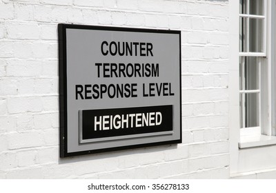 Military Security Notice Counter Terrorism Heightened At Portsmouth Dockyard Entrance UK