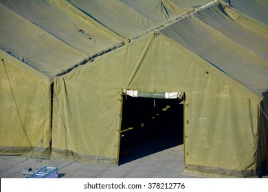 Military Tent In The Field