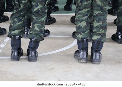 Military training In addition to practicing battle tactics, you also need to train for strength. And the mind is merged. - Powered by Shutterstock