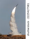 Military training, the launch of an anti-aircraft missile to hit a flying target.