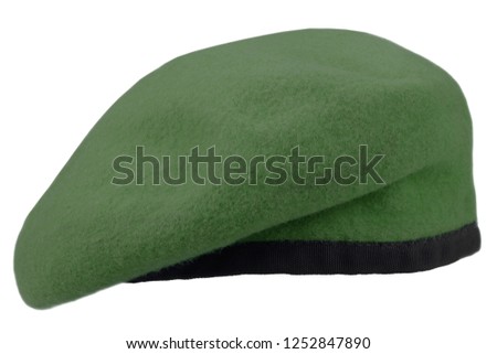 military troops green beret isolated