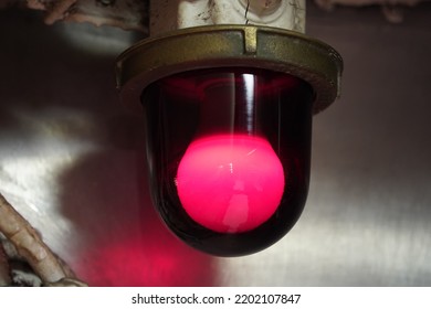 Military War Submarine Warship Ship Interior Red Alarm Light Lamp 